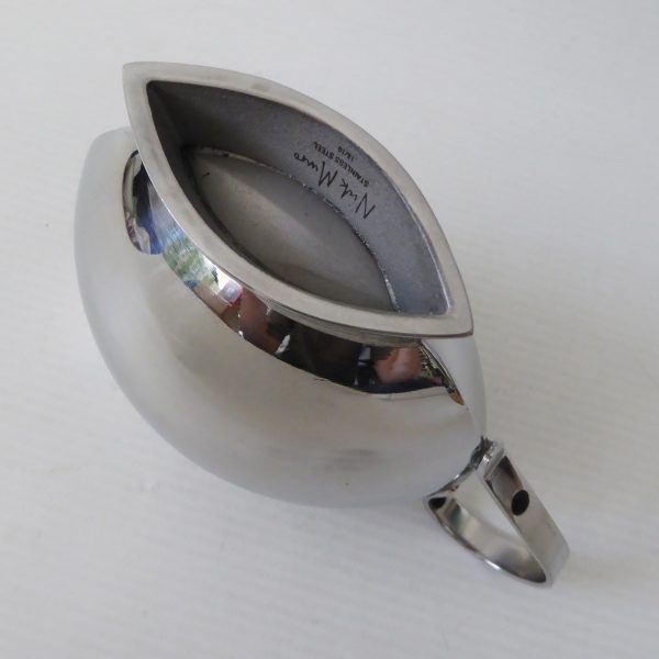 Nick Munro Sunfish 18/10 stainless steel milk cream jug, shiny contemporary fish - Image 8