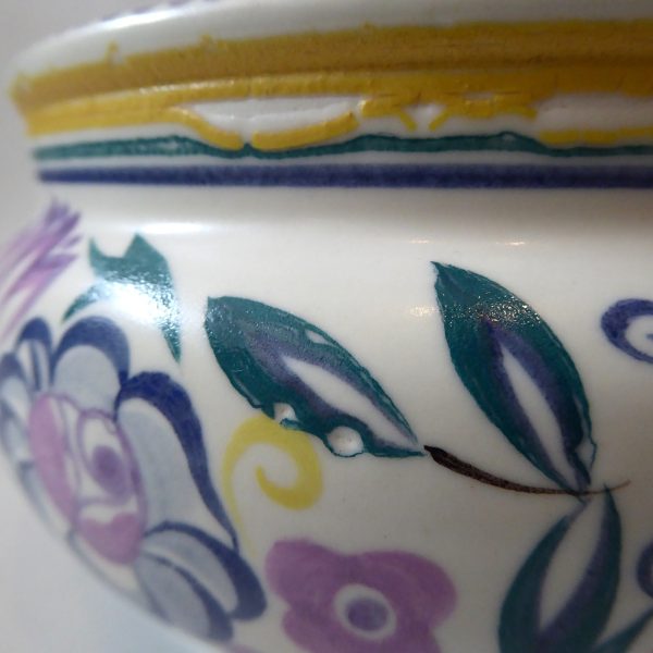 Poole Pottery Traditional Wares 566 bowl, vintage CS flowers design. 1930s-1940s - Image 15