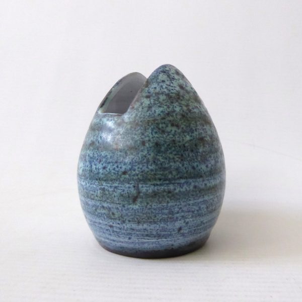 Prima Pottery Marcus Goldberger Folkestone vintage posy vase, duck egg blue egg - Image 4