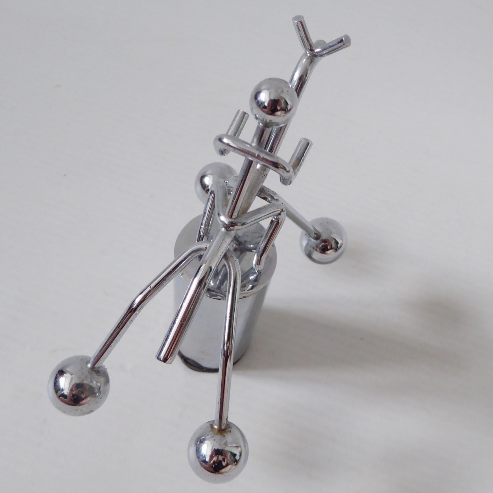 Retro 1970s/80s horse rider balancing desk toy. Balance & kinetic. Vintage steel - Image 7