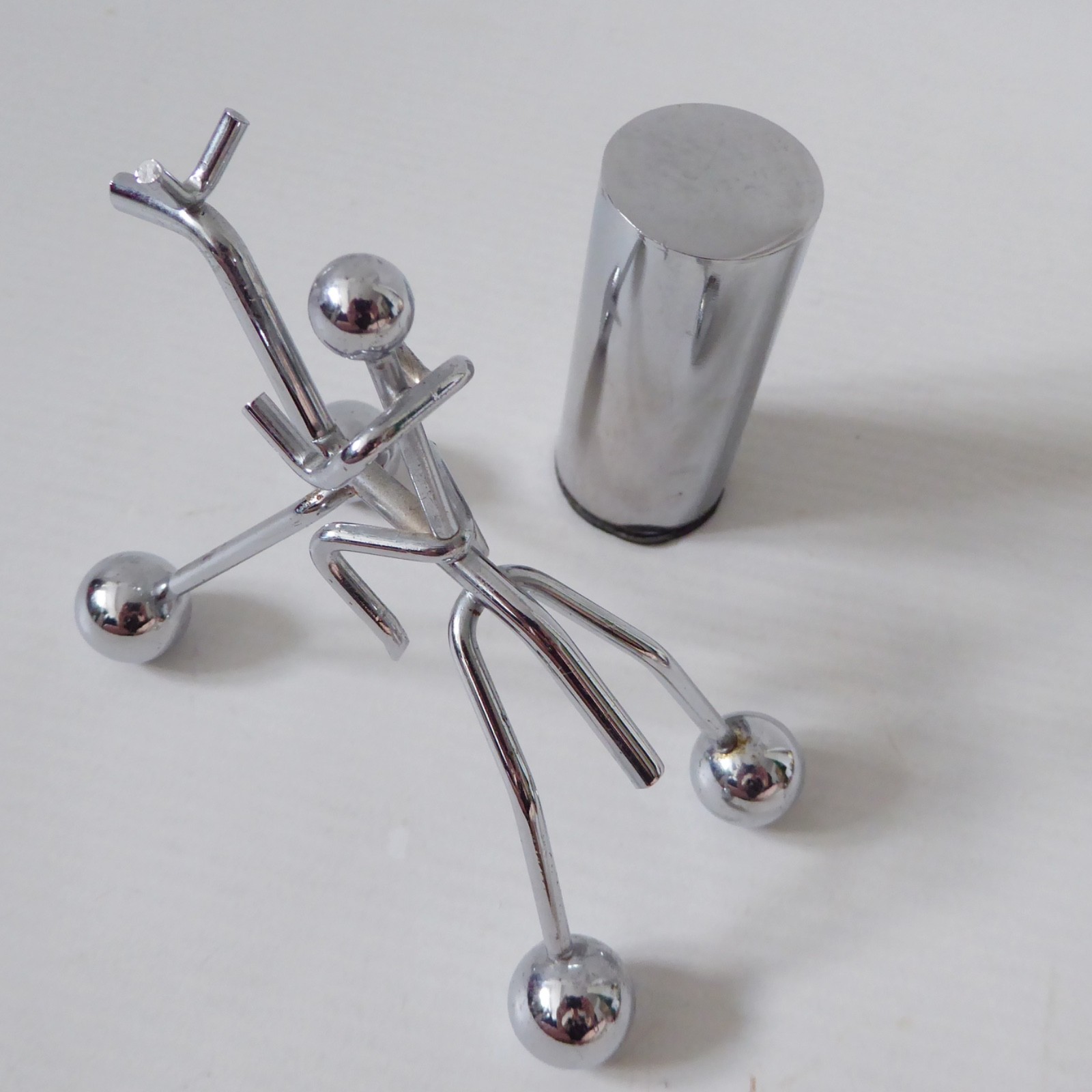 Retro 1970s/80s horse rider balancing desk toy. Balance & kinetic. Vintage steel - Image 8