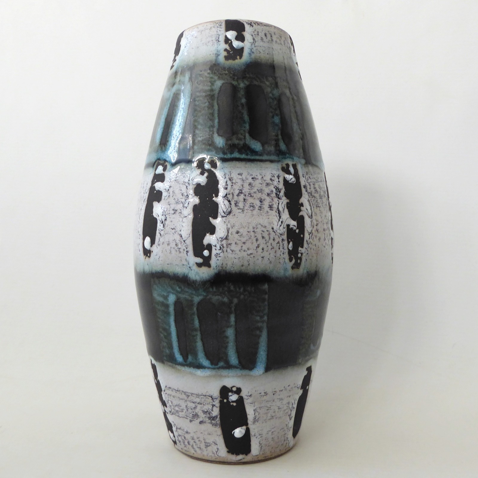 Scheurich 248-22 West German Pottery europ-linie ceramic, 1960s teal black white - Image 3