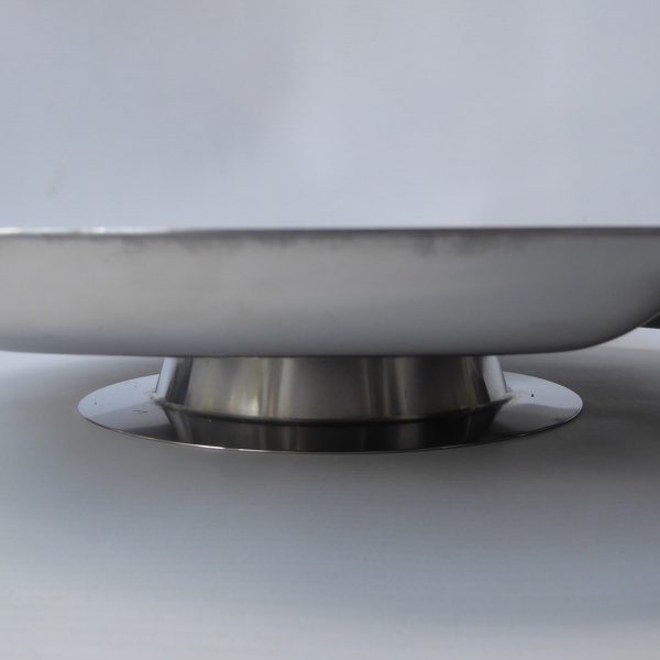 Vintage 14" Danish Lazy Susan, DFK Lundtofte Denmark. Round stainless steel tray - Image 6