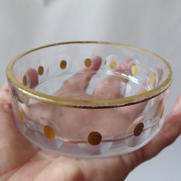Vintage Kosta SS 5549 SIGNED crystal glass gold bowl/dish. Mona Morales-Schildt - Image 12