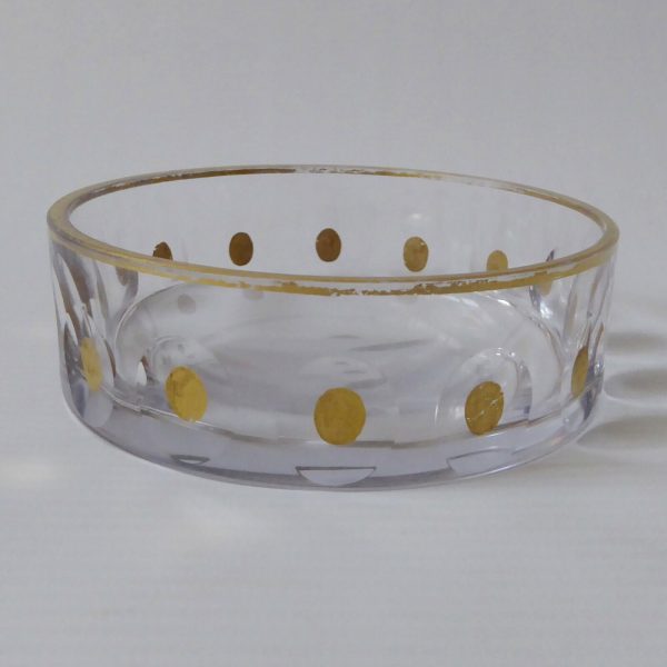 Vintage Kosta SS 5549 SIGNED crystal glass gold bowl/dish. Mona Morales-Schildt - Image 5