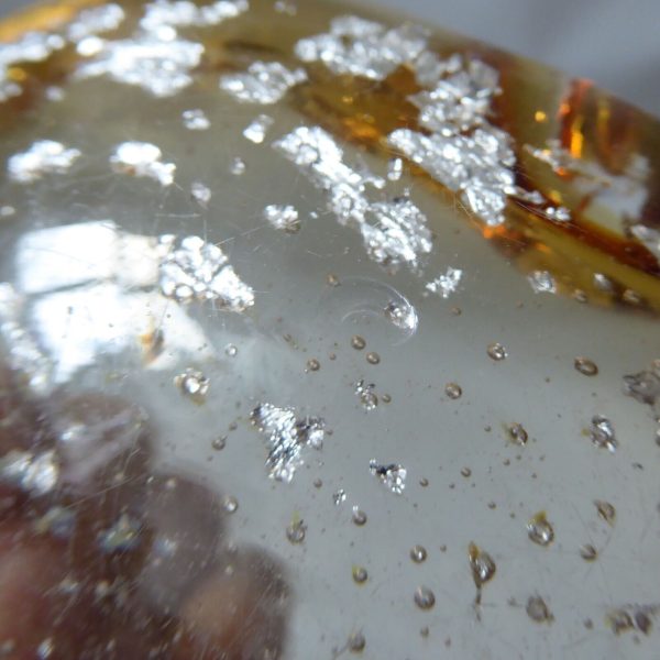 Vintage Murano art glass bowl. Gold & silver leaf scalloped controlled bubbles - Image 13