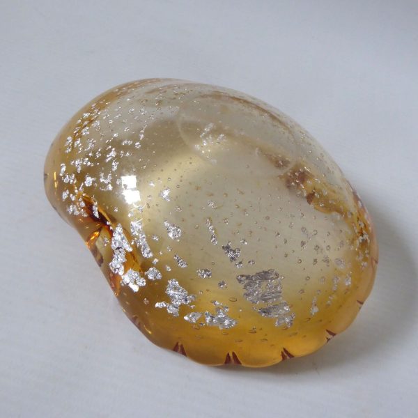Vintage Murano art glass bowl. Gold & silver leaf scalloped controlled bubbles - Image 10