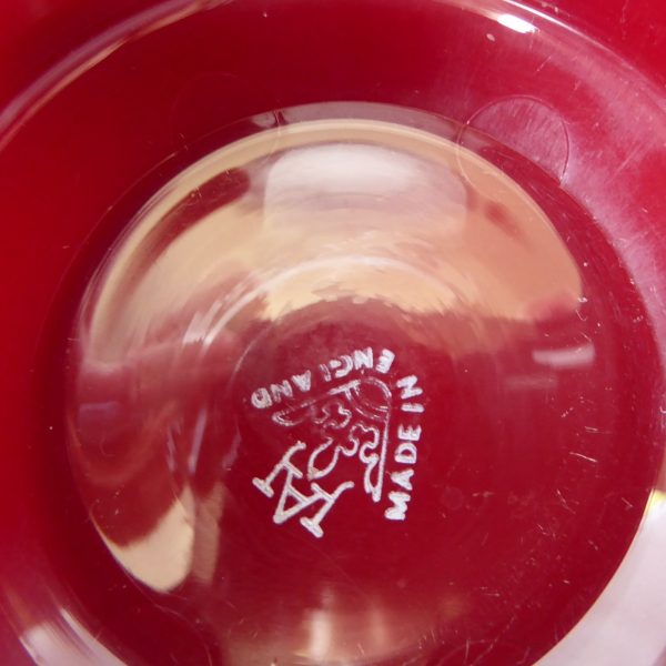 Vintage Pyrex DrinkUps glass & burgundy cups mugs. Set 6 retro drink ups - Image 11