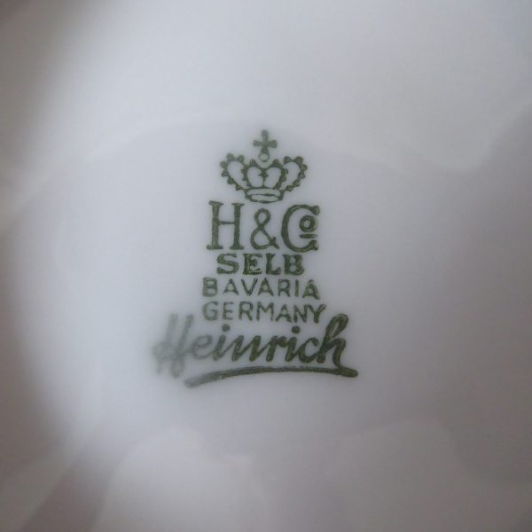 Vintage candle holder, Heinrich H&Co SELB Bavaria Germany porcelain white op art - Image 10