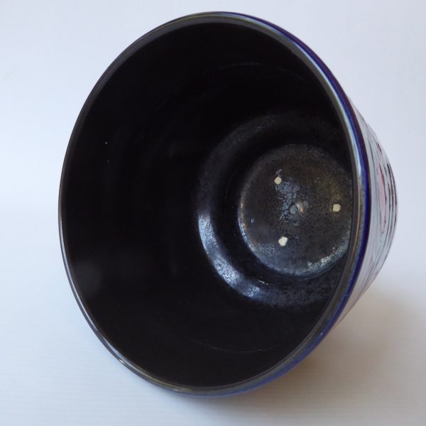 West German pottery ceramic plant pot holder planter, retro MCM. Strehla Jopeko? - Image 13