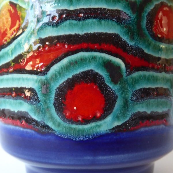 West German pottery ceramic plant pot holder planter, retro MCM. Strehla Jopeko? - Image 7