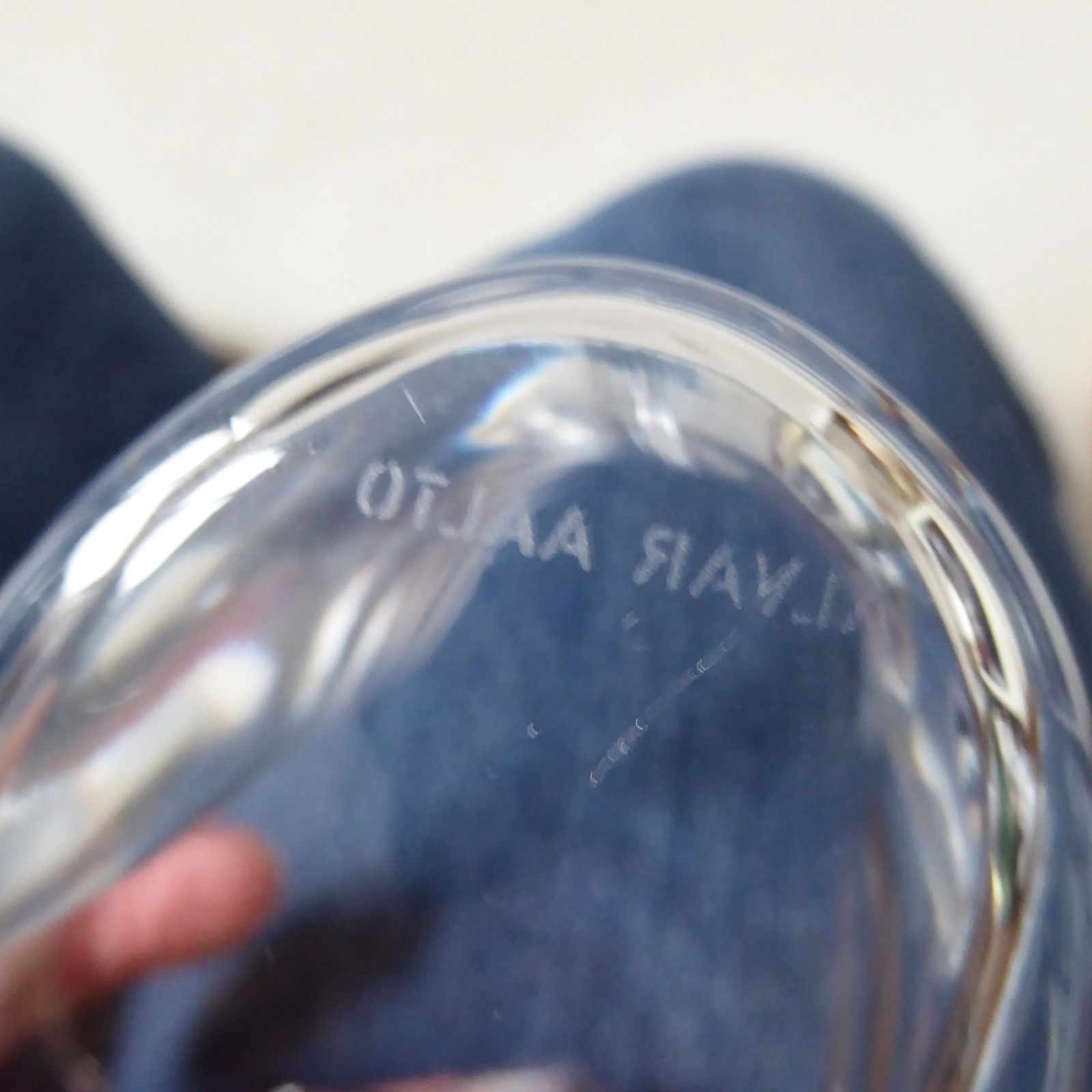 iittala Alvar Aalto Savoy art glass vase, clear crystal wave. Vintage Finland - Image 12