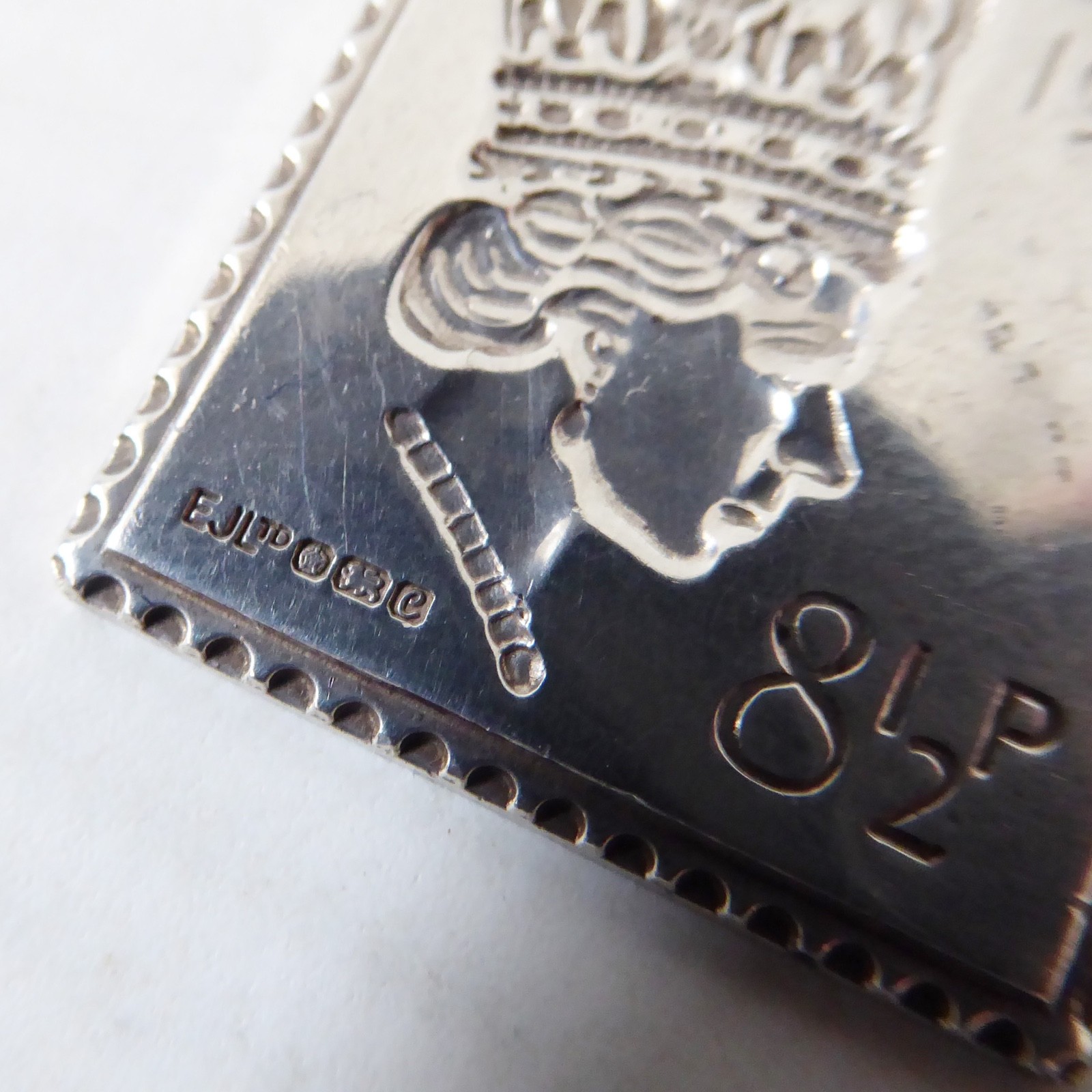 1977 hallmarked sterling silver 925 ingot stamp silver jubilee pendant necklace - Image 8