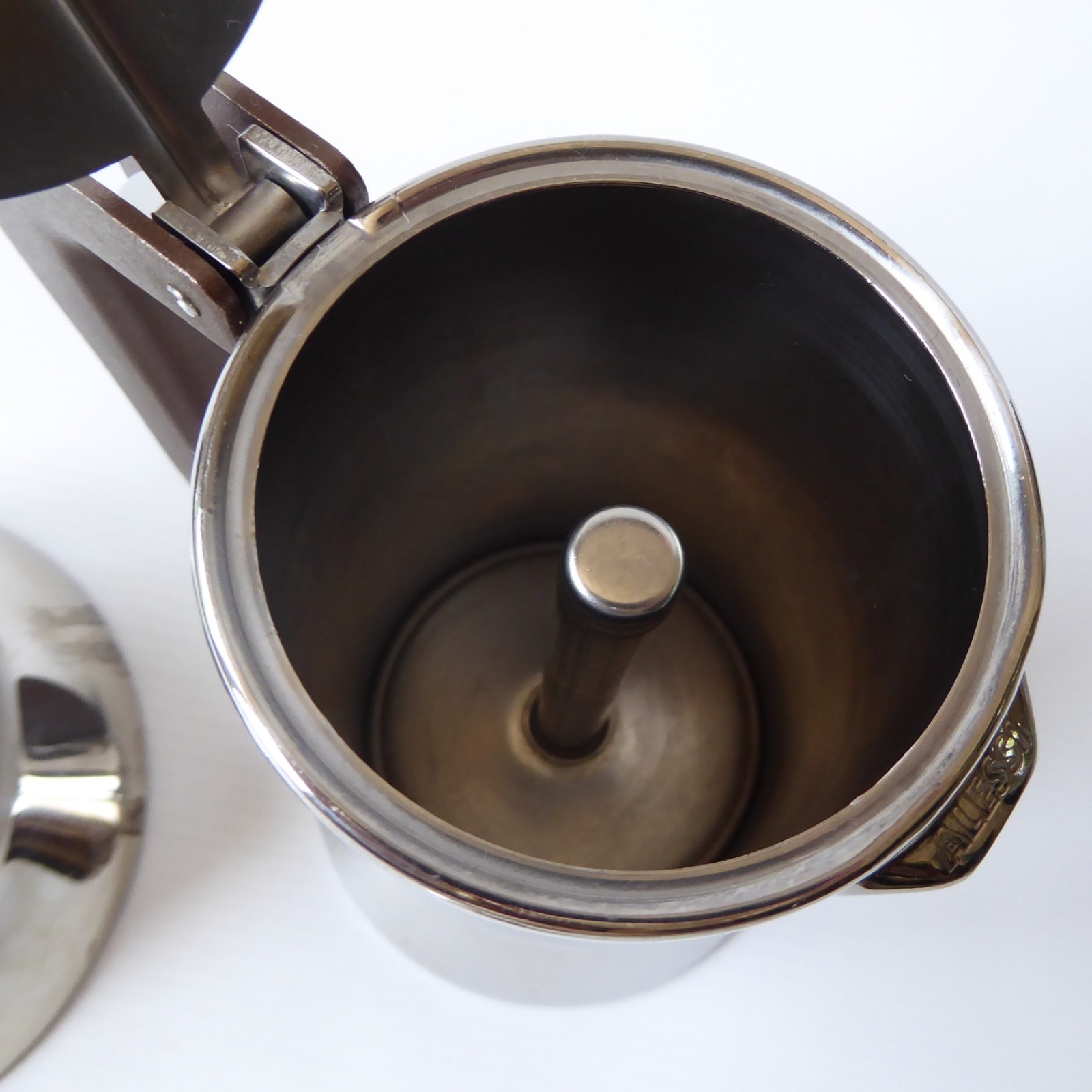 Alessi Espresso 9090 moka coffee maker, hob-top steel rocket shaped 3-cup Sapper - Image 12