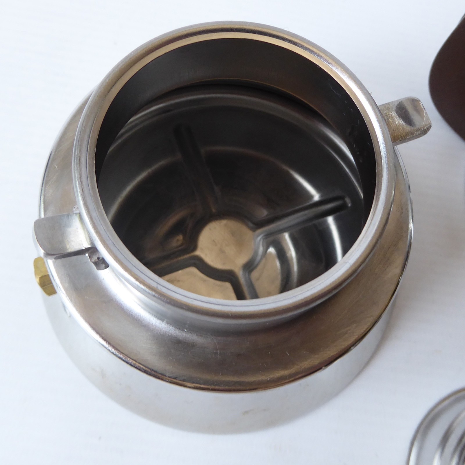 Alessi Espresso 9090 moka coffee maker, hob-top steel rocket shaped 3-cup Sapper - Image 15