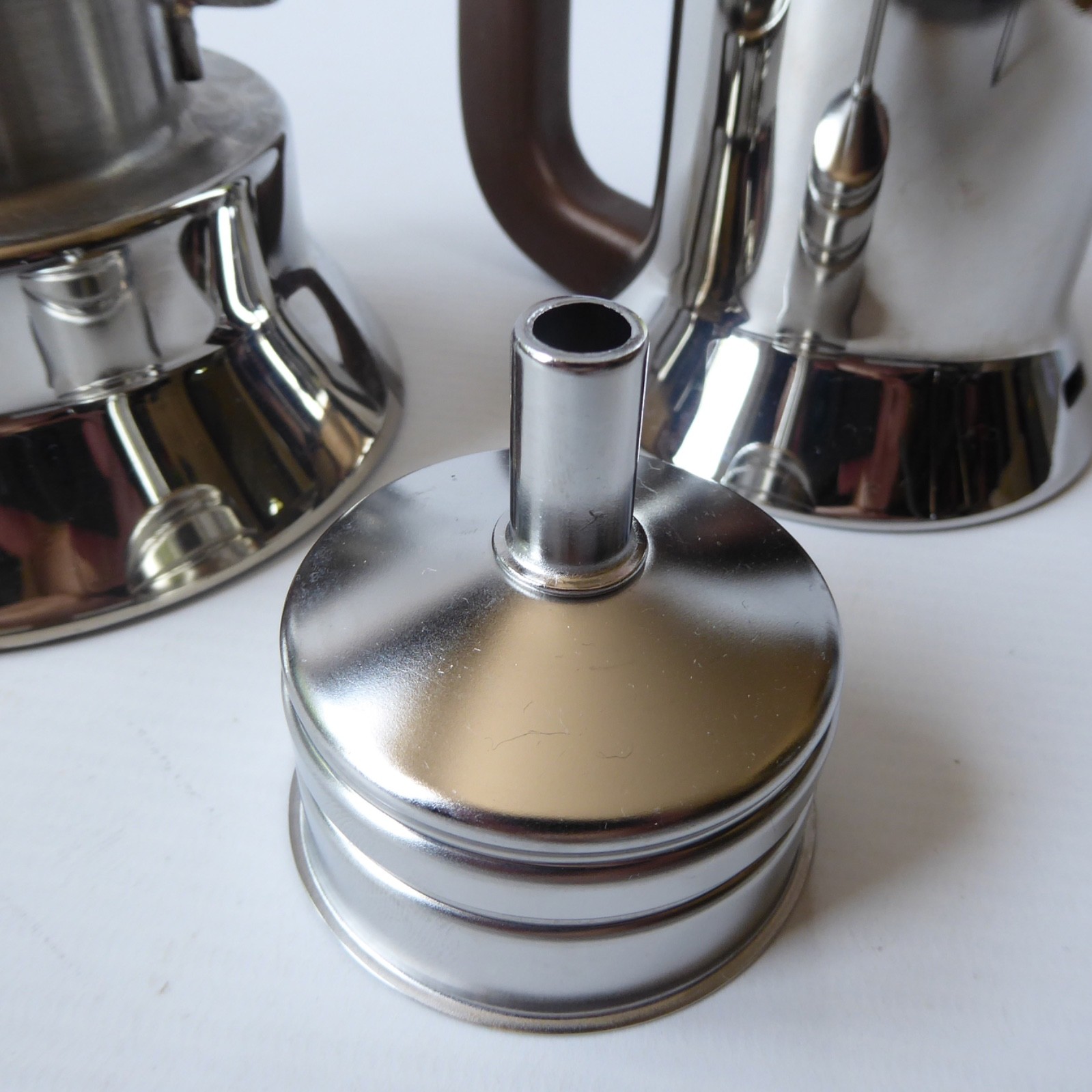 Alessi Espresso 9090 moka coffee maker, hob-top steel rocket shaped 3-cup Sapper - Image 21