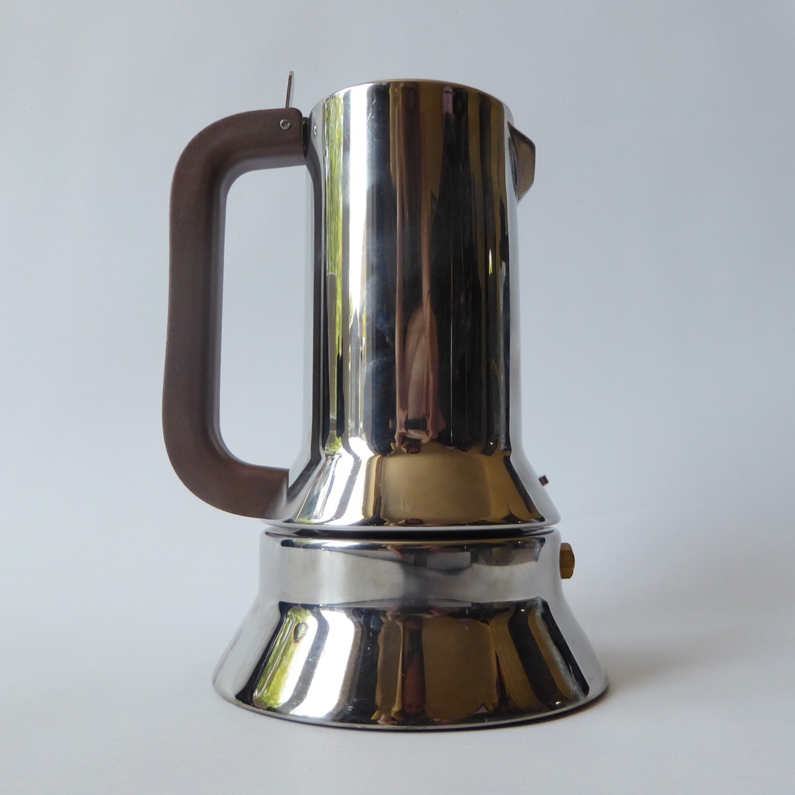 Alessi Espresso 9090 moka coffee maker, hob-top steel rocket shaped 3-cup Sapper - Image 4