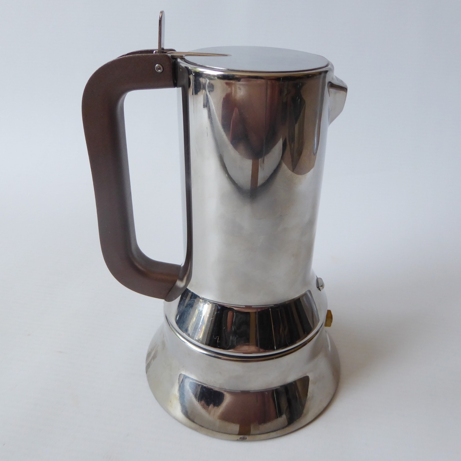 Alessi Espresso 9090 moka coffee maker, hob-top steel rocket shaped 3-cup Sapper - Image 5
