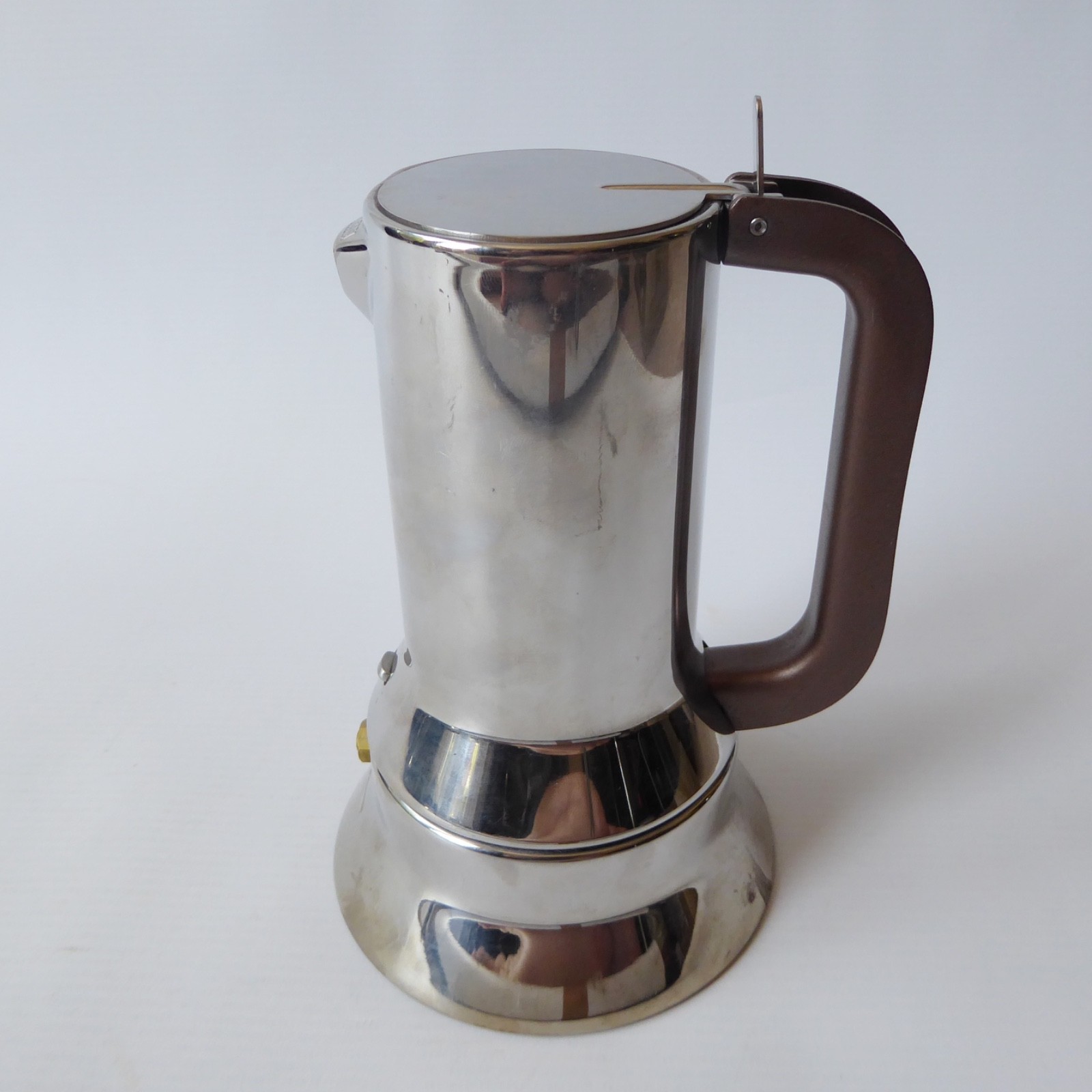 Alessi Espresso 9090 moka coffee maker, hob-top steel rocket shaped 3-cup Sapper - Image 9