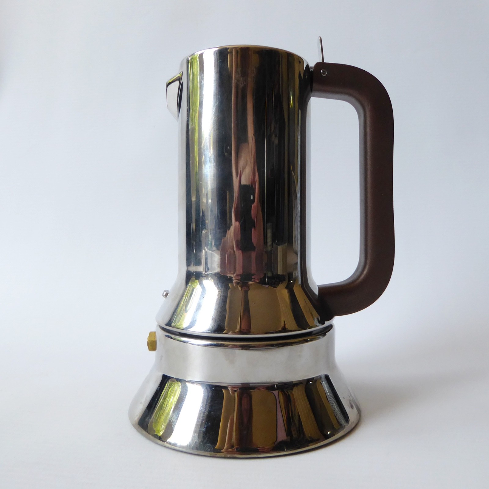 Alessi Espresso 9090 moka coffee maker, hob-top steel rocket shaped 3-cup Sapper