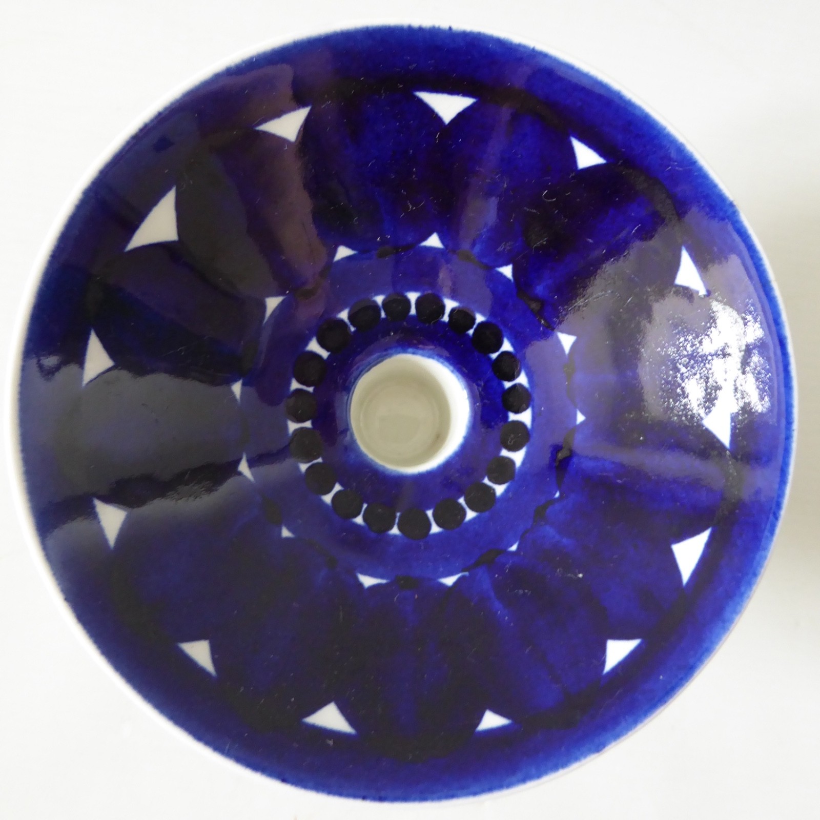 Arabia Finland Valencia footed candle holder, mid century modern, Ulla Procope - Image 5