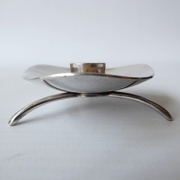 Cohr Atla Denmark triangular silver-plated candle holder Scandinavian MCM tripod - Image 6