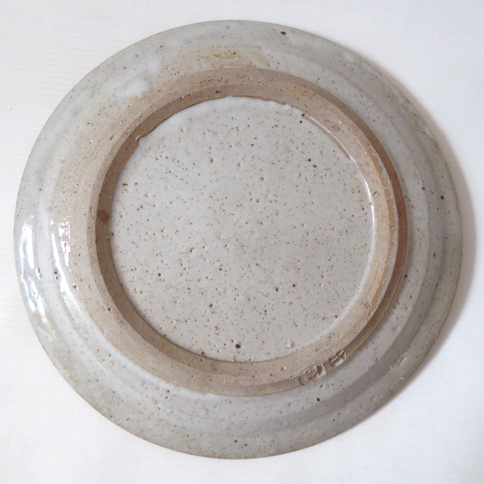 Colin Kellam Studio art stoneware plate, 1962-67, blue abstract vintage pottery - Image 7