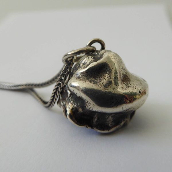 Danish Jens J Aagaard JAa vintage 925 silver drop bell pendant, 16" necklace - Image 11