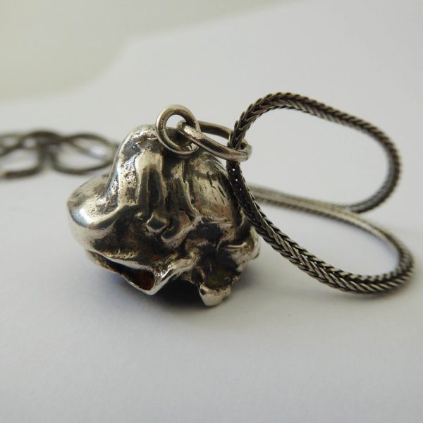 Danish Jens J Aagaard JAa vintage 925 silver drop bell pendant, 16" necklace - Image 12