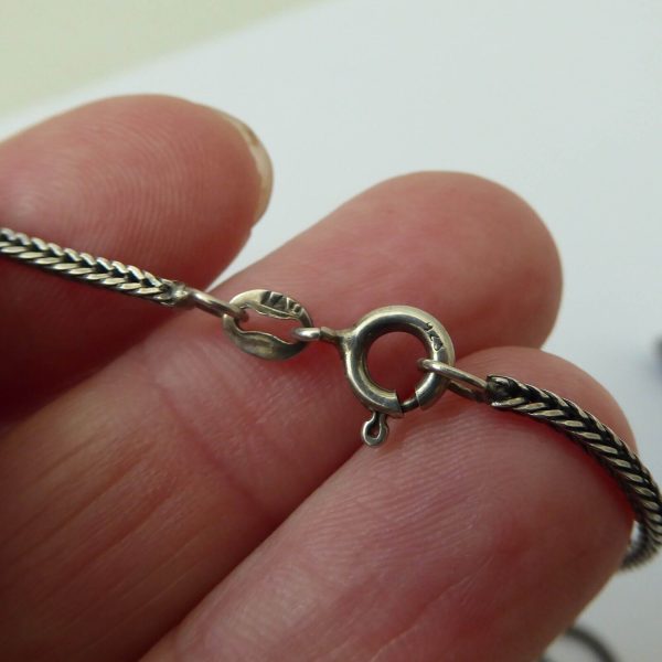 Danish Jens J Aagaard JAa vintage 925 silver drop bell pendant, 16" necklace - Image 14