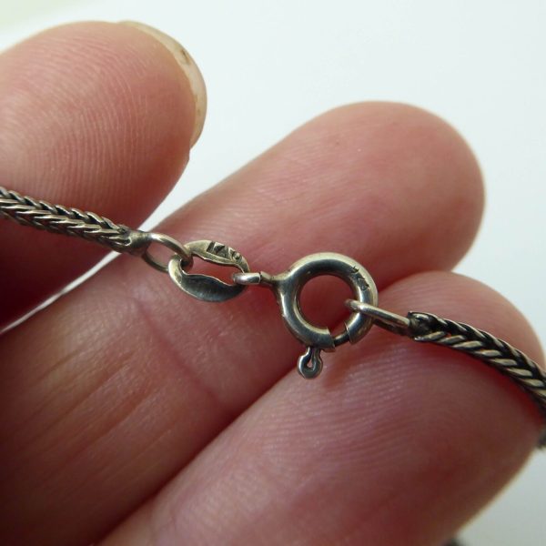 Danish Jens J Aagaard JAa vintage 925 silver drop bell pendant, 16" necklace - Image 15