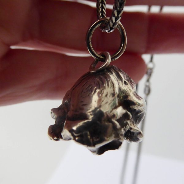 Danish Jens J Aagaard JAa vintage 925 silver drop bell pendant, 16" necklace - Image 8