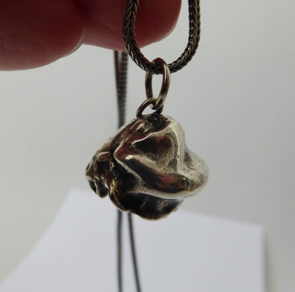 Danish Jens J Aagaard JAa vintage 925 silver drop bell pendant, 16" necklace - Image 9