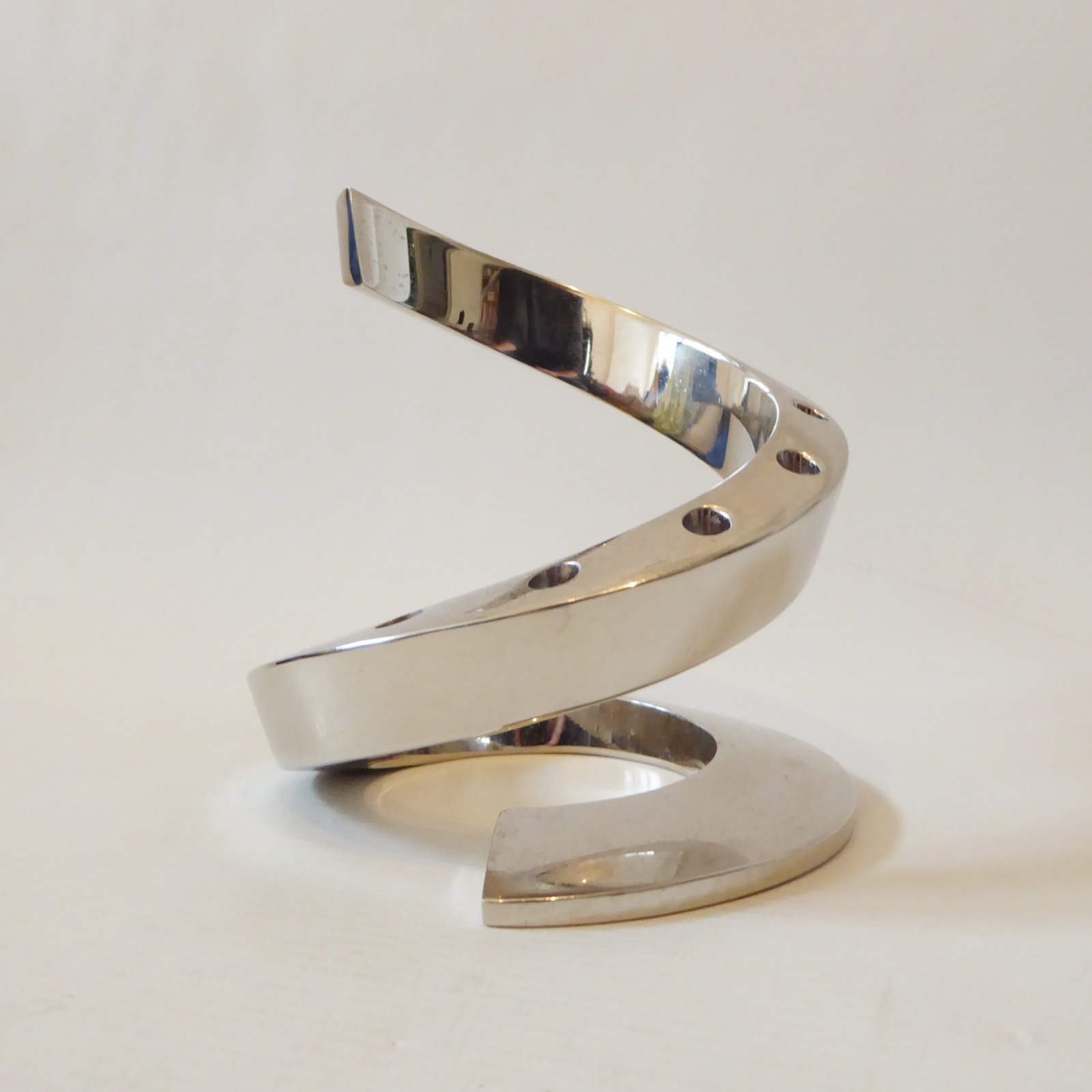 Dansk Silver plated Bertil Vallien spiral 12 candle holder, retro MCM Scandi - Image 3