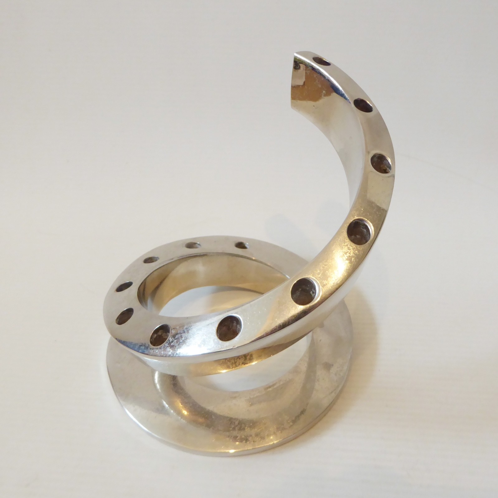 Dansk Silver plated Bertil Vallien spiral 12 candle holder, retro MCM Scandi - Image 5