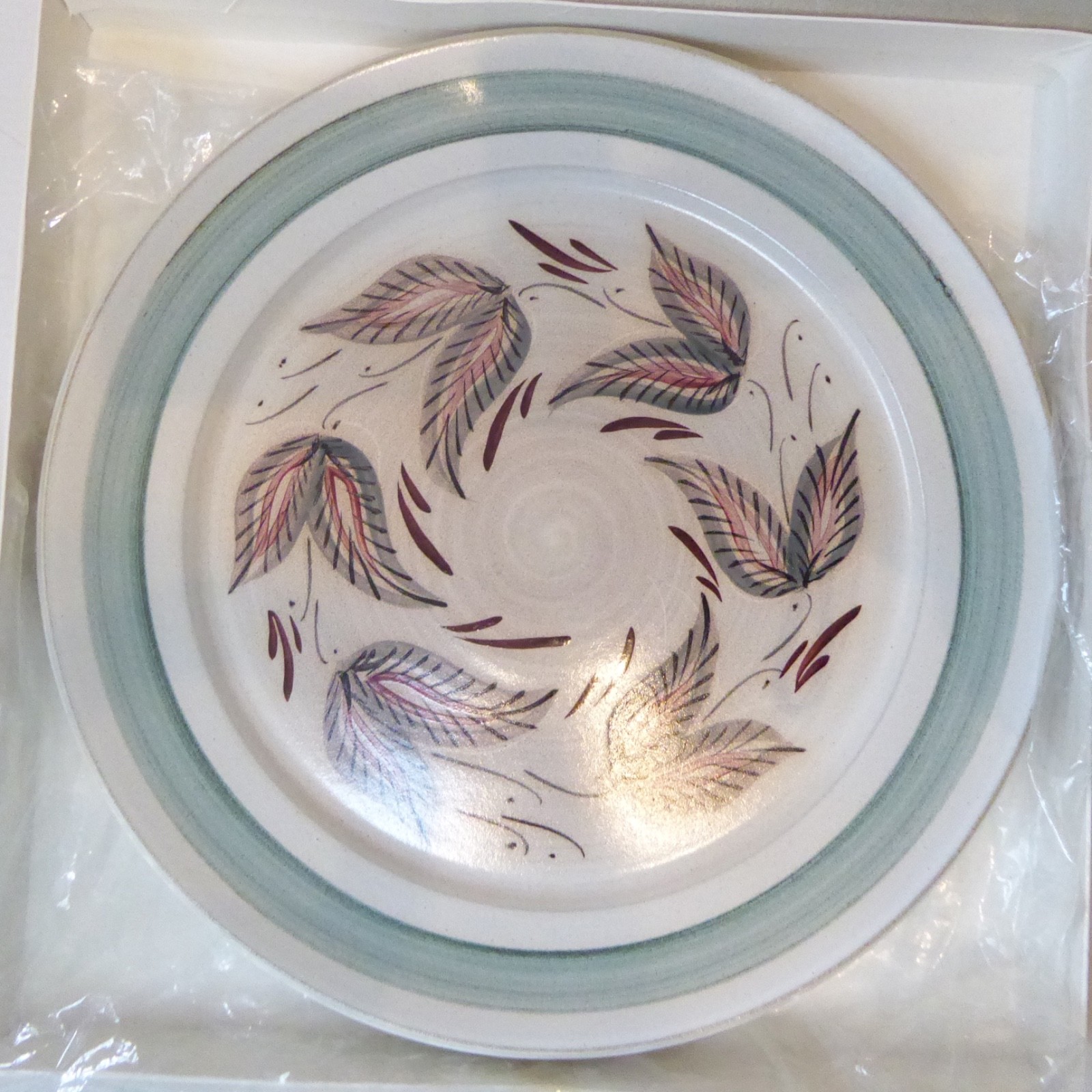 Denby Glynware round collectable plate, leaflet, box. Glyn Colledge wall hanging - Image 7