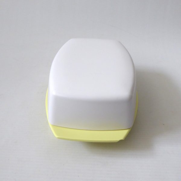 Gaydon Melmex butter dish. Vintage acid yellow & white, 1960s. Plastic retro - Image 5