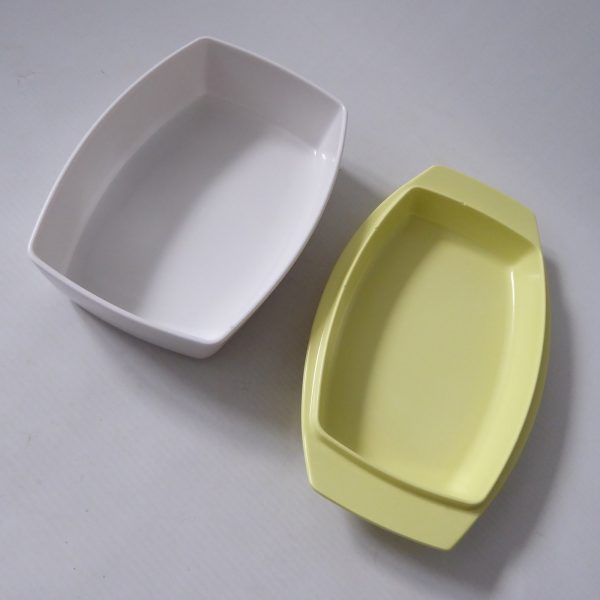 Gaydon Melmex butter dish. Vintage acid yellow & white, 1960s. Plastic retro - Image 8