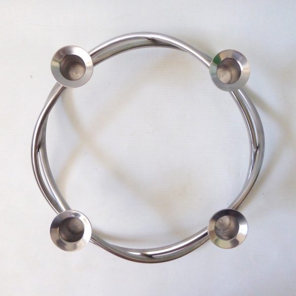 Georg Jensen Denmark stainless steel Season round candle holder, Maria Berntsen - Image 4