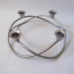 Georg Jensen Denmark stainless steel Season round candle holder, Maria Berntsen