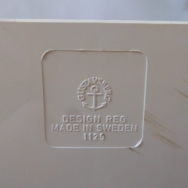 Gustavsberg Sweden vintage LP album vinyl holder, Sven Eric Juhlin. Retro cream - Image 9