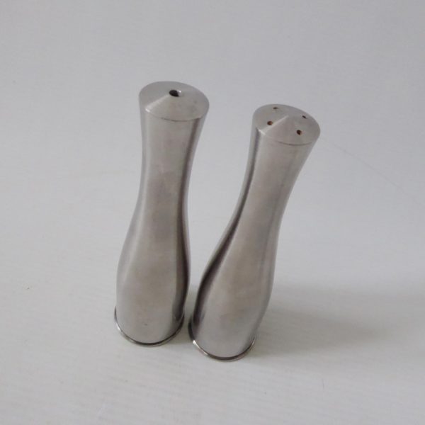 Lifespan stainless steel salt + pepper shakers pots, 60s/70s vintage modernist - Image 6