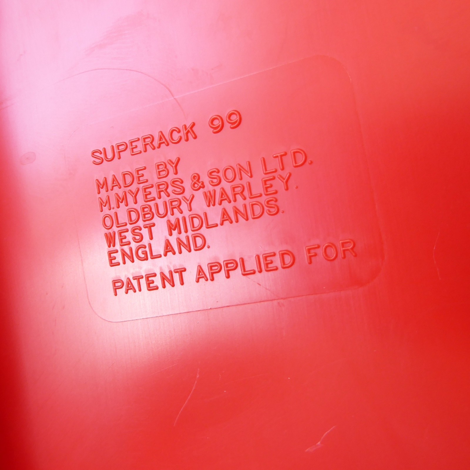 Myers Superack 99 retro 70s red plastic magazine organiser storage vinyl LP rack - Image 20