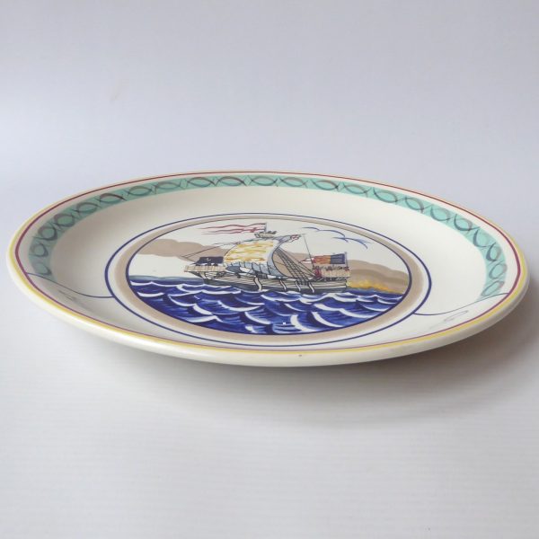 Poole Pottery collectable charger plate, Ship of Harry Paye 1400 pirate, 10.5" - Image 4
