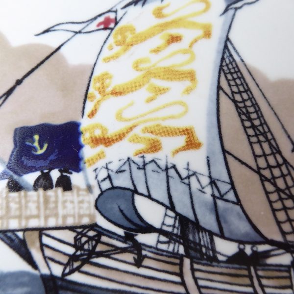 Poole Pottery collectable charger plate, Ship of Harry Paye 1400 pirate, 10.5" - Image 7