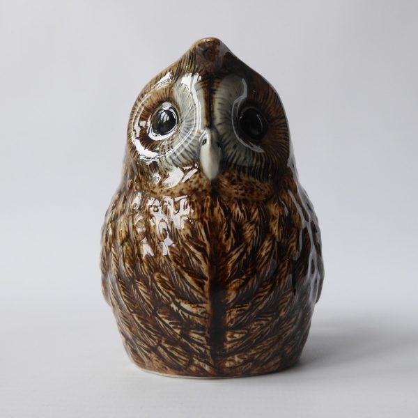 Quail Ceramics Tawny Owl jug hand-painted pottery figurine. Water/milk/creamer - Image 3