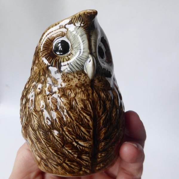 Quail Ceramics Tawny Owl jug hand-painted pottery figurine. Water/milk/creamer - Image 4