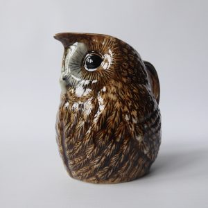 Quail Ceramics Tawny Owl jug hand-painted pottery figurine. Water/milk/creamer