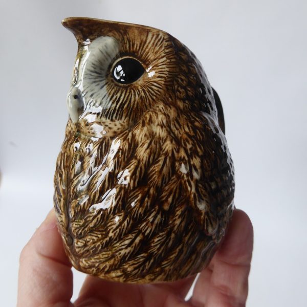 Quail Ceramics Tawny Owl jug hand-painted pottery figurine. Water/milk/creamer - Image 7