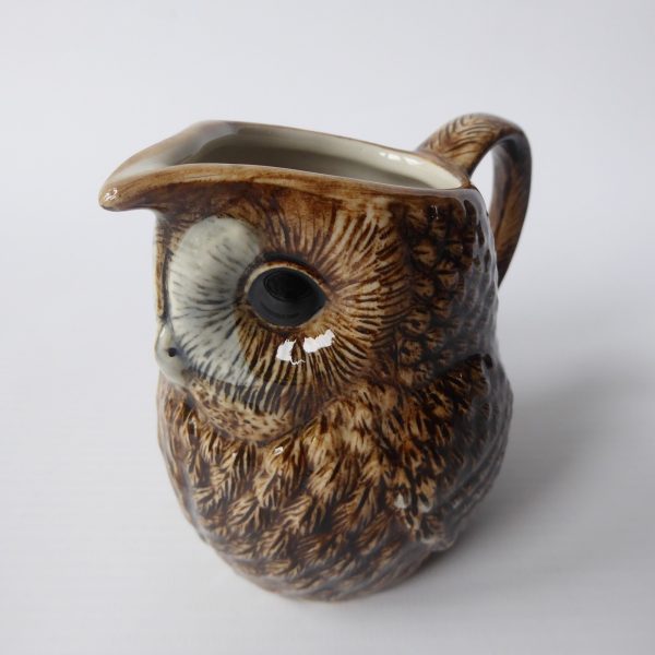 Quail Ceramics Tawny Owl jug hand-painted pottery figurine. Water/milk/creamer - Image 8